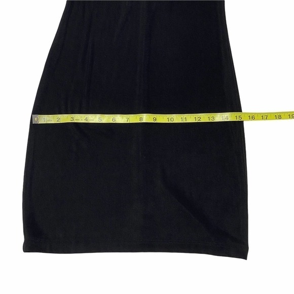 CARABELLA Collection Solid Black Sleeveless Strappy Back Mini Bodycon Dress - Picture 10 of 14